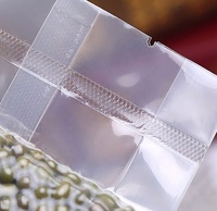 Sacs sous vide transparents en PE/Nylon à trois soudures, imprimés sur mesure, de qualité alimentaire, pour emballage alimentaire sécurisé et isolé, vente en gros
