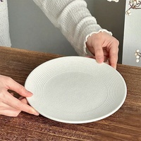 Assiettes rondes en porcelaine blanche personnalisées avec logo imprimé, assiettes à gâteau givrées pour mariage, dîner, restauration