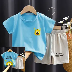 Hign Quality Summer Kid's Clothes Various Design Options Infants And Children's T-shirt +Shorts Set Kids Summer Clothing