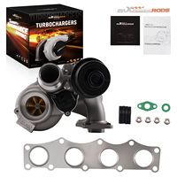 MaXpeedingrods Turbo TD04 à 6+6 éventails en aluminium usiné pour BMW 320i 328i 520i 528i X1 X3 Z4 N20 2.0L 2012-2018 Refroidissement par eau