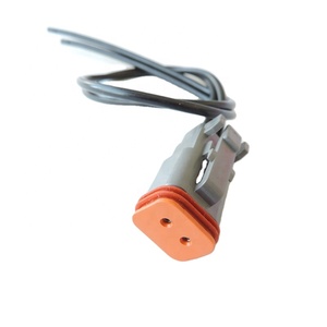 2 Way Connector DT06-2S Assembly with W2s Wedgelock and 12" 14AWG Wire Pigtail - Product Image 1