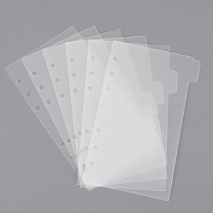 6ピース/セットクリアディバイダーA5プランナーインデックスディバイダーページプラスチック分類ページタブブックマークプランナーインサート - Product Image 5