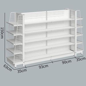 Expositor de Pared Personalizado para Supermercado, de Metal Blanco, con Rejilla, para Folletos, Vino, Pantuflas - Product Image 6