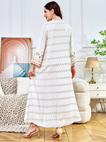 Abaya pour femmes 2026, robe musulmane, impression numérique, strass, perles, kaftan marocain, vêtements islamiques, abaya pour femmes