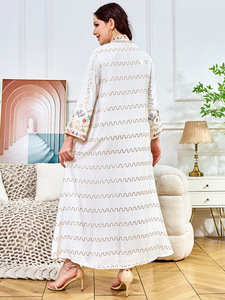 Abaya Eid 2026 <span class=keywords><strong>para</strong></span> Mujer, Vestido Musulmán con Estampado Digital, Pedrería y Cuentas, Caftán Marroquí, <span class=keywords><strong>Ropa</strong></span> Islámica - Product Image 2