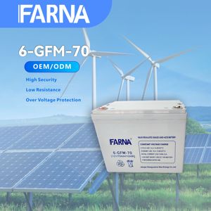 6-GFM-70 VLRV <span class=keywords><strong>AGM</strong></span> 12V Volt <span class=keywords><strong>70ah</strong></span> 72ah 74ah Batería de gel sin mantenimiento para sistemas de energía solar para herramientas eléctricas y almacenamiento - Product Image 2