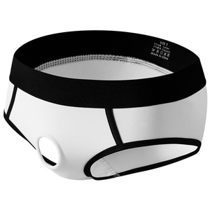 Ropa interior de punto sexy para <span class=keywords><strong>hombres</strong></span> con inserciones vibratorias Estampado de anillo de silicona sin quitarse para homosexuales - Product Image 2