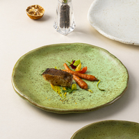 Assiettes en grès réactif YAYU, cuites à haute température, pour la restauration, l'hôtellerie et la fabrication sur mesure