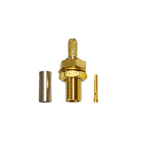 Conector Coaxial MCX-C-KY1.5 Chapado en Oro al por Mayor, Conector Hembra MCX para RG316 RG174