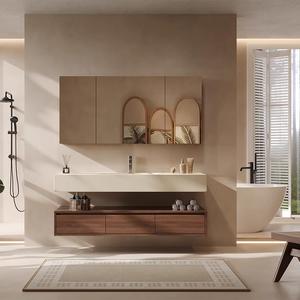 <strong>Vintage</strong> <strong>Bathroom</strong> <strong>Cabinet</strong> Brown <strong>Bathroom</strong> Vanity Hanging Bath Vanity Large <strong>Bathroom</strong> Vanity 84 Inch Vanity Unit - Product Image 2