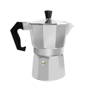อลูมิเนียมอิตาเลี่ยนเตาตั้งพื้นกาแฟเหนี่ยวนํากรองเครื่องต้มกาแฟหม้อเอสเปรสโซ Moka Pot เครื่องชงกาแฟ
