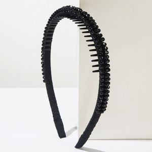 Bandeau antidérapant à dents en cristal, en tissu extensible, design torsadé, respectueux des cheveux, pour le lavage du visage - Product Image 4
