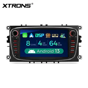 XTRONS 7 אינץ' אנדרואיד 13 רדיו 8 ליבות לרכב לפורד פוקוס מונדאו C-Max S-Max גלקסי מסך קרפליי אנדרואיד אוטומטי 4G LTE סטריאו לרכב