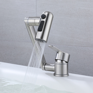 1080 Độ Phổ Xoay Rửa Lưu Vực Vòi Nước 304 Thép Không Gỉ Ngoài Trời Tap Nóng Lạnh Lỗ Duy Nhất Phòng Tắm Bồn Rửa Vòi - Product Image 1