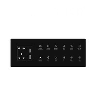 Control de invitados de hotel, tipo de aparato eléctrico, placa de superficie, tarjeta de interruptor, toma de enchufe eléctrico, ajuste de temperatura de vidrio, vidrio templado por voz