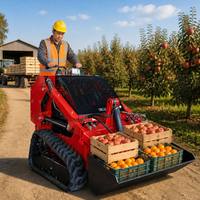 Chargeuse compacte sur chenilles T480, hauteur de déchargement de 1401 mm, godet de 0,1 m³, charge nominale de 350 kg, moteur EPA Euro5, prête pour l'agriculture
