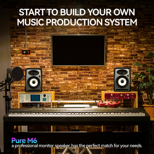 Pure M6 Studio Monitor <strong>Speakers</strong> <strong>Professional</strong> with Class AB Amplifier, Balanced Inputs for Music Production - Product Image 2