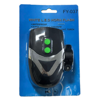 Lumière avant et arrière de vélo, sonnette, 2 en 1, feu arrière de vélo, alarme de guidon de vélo, haut-parleur, lampe frontale