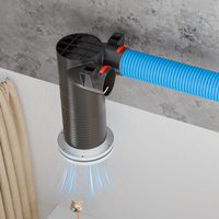Connecteur de tuyau d'air PE de type douille, à double canal, pour conduit d'air frais CVC, 90 mm, raccord de ventilation, vente chaude