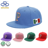 Casquettes de baseball à visière plate de qualité supérieure, personnalisées avec un patch brodé du drapeau mexicain, bleu clair, pour les fans de hip-hop et de sport, pour les activités et les événements