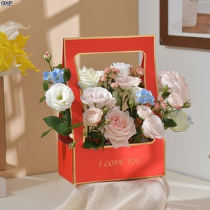Caja <span class=keywords><strong>de</strong></span> Flores Rectangular <span class=keywords><strong>de</strong></span> Cartulina Blanca con Detalles en Dorado, Cesta <span class=keywords><strong>de</strong></span> Flores Frescas para el Día <span class=keywords><strong>de</strong></span> San Valentín, Arreglo <span class=keywords><strong>de</strong></span> Ramo, Caja <span class=keywords><strong>de</strong></span> Papel para Flores - Product Image 4