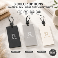 Etiquetas colgantes ecológicas de doble capa con relieve ZX para ropa, zapatos y bolsos con ojal metálico y cuerda de papel