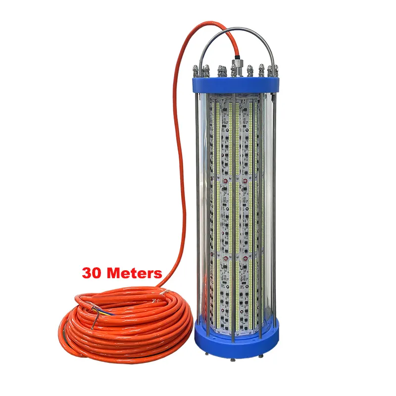 사용자 정의 50W 200W 300W 400W 600W 4000W led 미끼 램프 오징어 낚시 유혹 램프 아래 깊은 물 빛