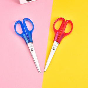 Tijeras Transparentes de Acero Inoxidable de 16.5 cm, Azules y Rojas, para Oficina, Estudiantes y Manualidades - Product Image 2