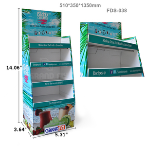 Có Thể Gập Lại 4 Tier POP Carton Đứng Tùy Chỉnh Bán Lẻ Tông Tầng Hiển Thị Hộp Carton Hiển Thị - Product Image 5