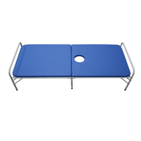 Lit pliant portable en cuir PU, surface imperméable, facile à nettoyer, lit médical d'urgence