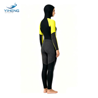 Combinaison de plongée intégrale pour femme en néoprène CR 5 mm avec capuche et fermeture éclair frontale pour la pêche sous-marine