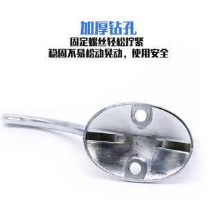 Zinc Alloy Top And Bottom <b>Hooks</b> Wall Mounted Heavy Duty Kitchen Bathroom Towel Robe <b>Coat</b> Hat <b>Hook</b> <b>Single</b> <b>Hook</b> Contemporary - Product Image 4