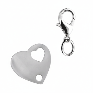 Componenti per Gioielli a Forma di Cuore CHARM, Materiale Acrilico 20x20 mm, Confezionati in Sacchetto - Product Image 2