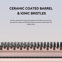 Conception populaire meilleur vendeur une étape longue baril cheveux bigoudi brosse enchevêtrement teezer brosse à cheveux fer à friser brosse cheveux Styler outils