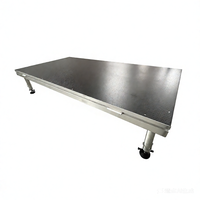 Plateforme de scène modulaire portable en aluminium 4x8 pieds avec pieds réglables pour location de mariages et concerts