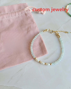 Joyería <span class=keywords><strong>de</strong></span> Perlas Personalizada, Pulseras <span class=keywords><strong>de</strong></span> Perlas <span class=keywords><strong>de</strong></span> Agua Dulce y Aguamarina, Joyería Chapada en <span class=keywords><strong>Oro</strong></span>, Venta al Por Mayor - Product Image 1