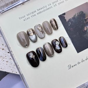 10 pièces <span class=keywords><strong>Faux</strong></span> Ongles Personnalisés <span class=keywords><strong>en</strong></span> Gros Nouvelle Tendance Ongles à Presser Acrylique Haute Qualité Couverture Complète pour Doigts - Product Image 3