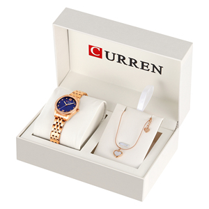 Conjunto de 2 Piezas de Reloj y Collar CURREN 9086 de Lujo para <span class=keywords><strong>Mujer</strong></span>, Reloj de Pulsera de Moda, Relojes Casuales para <span class=keywords><strong>Mujer</strong></span>, Conjunto de Joyería - Product Image 5
