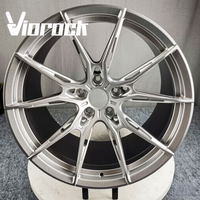 Jantes forgées Viorock 10 branches, 18-22 pouces, argent, personnalisées, 5x112 5x114.3 5x120, compatibles BMW Tesla Honda Ford Chevrolet Dodge