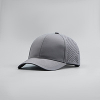 Individuelles Patch-Logo 6-Panel Wasserdichte Polyester Sport Golf Kappe Lasergeschnittene Perforierte Dad Baseball Cap