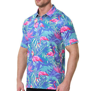 Camisa de manga corta personalizada para hombre Polo Golf secado rápido sublimación sólida impresa poliéster al por mayor Spandex diseño de camuflaje - Product Image 4