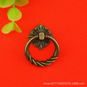 Furniture Handle Ring 32x39mm Antique Style Drawer Cabinet Door Pull Traditional Design Durable Alloy BE31 - Product Image 4