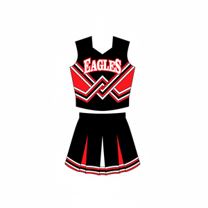 Ensemble jupe et short de cheerleading pour enfants, uniforme scolaire primaire, haute qualité, service OEM sublimé, fabricant pakistanais - Product Image 2