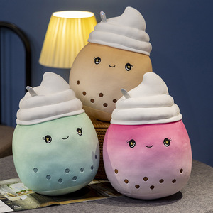 HECION nouveau fruits lait thé tasse oreiller en peluche <span class=keywords><strong>grande</strong></span> bulle thé <span class=keywords><strong>poupée</strong></span> <span class=keywords><strong>chiffon</strong></span> <span class=keywords><strong>poupée</strong></span> cadeau dormir <span class=keywords><strong>poupée</strong></span> - Product Image 1