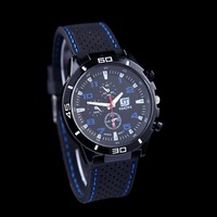 Montre-Bracelet Homme Marque de Luxe Quartz Sport Silicone Tendance Montres Masculines Pas Chères