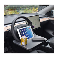 Support de bureau portable pour ordinateur portable de voiture, support de table à manger pour volant de voiture, plateau pour boissons, nourriture, café