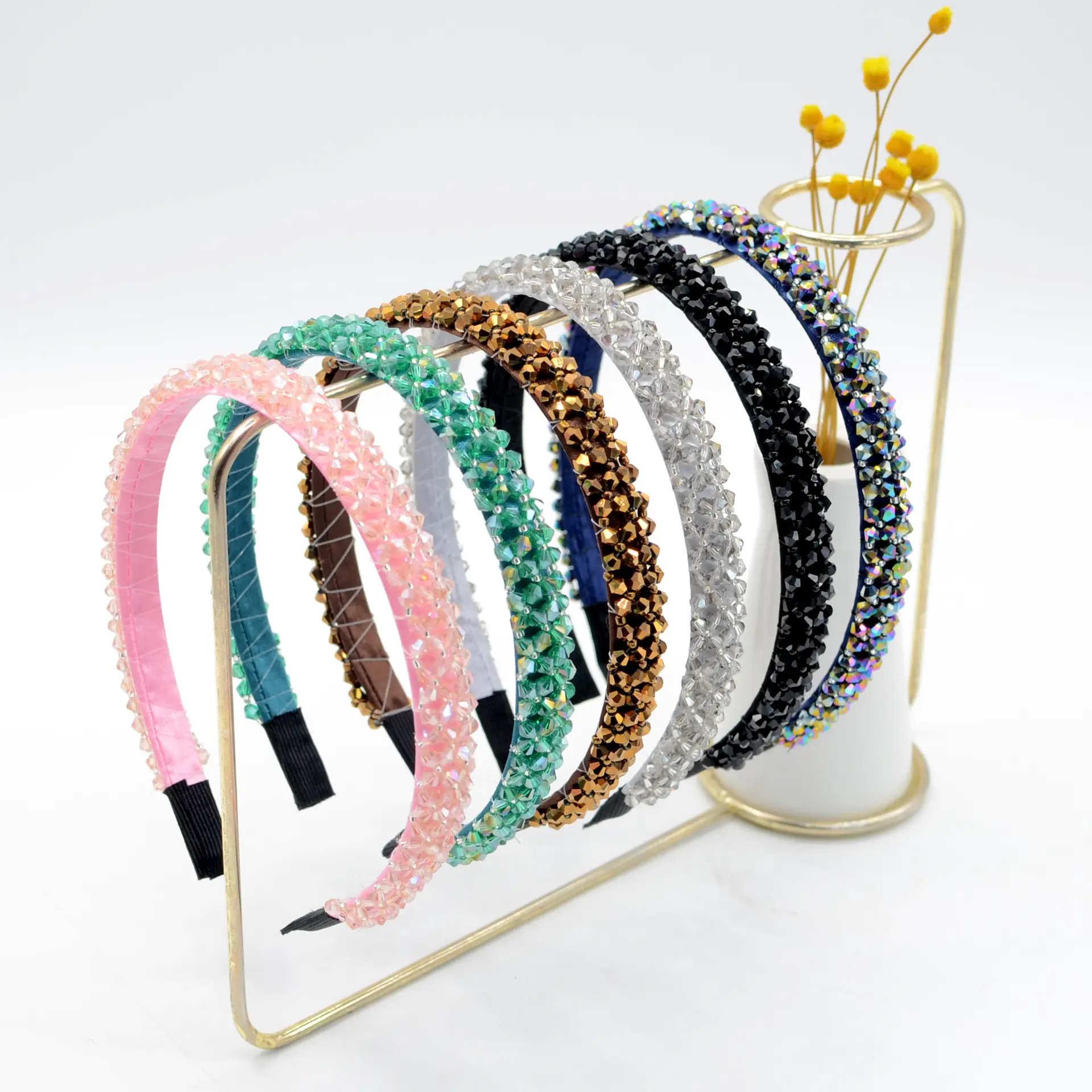 New European-American Baroque crystal hair band Korean Headband Wide Edge Rhinestone hair bands for women hair accessories