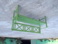 Banc d'extérieur en bois peint de style traditionnel 3 places Luyten Paito avec emballage postal
