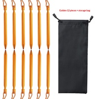 Ensemble de piquets de tente en aluminium avec sac de rangement, piquets de camping triangulaires épaissis avec corde pour tente, bâche, auvent
