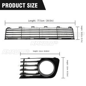 Para Toyota Prius 2004 2005 2006 2007 2008 2009, 3 Piezas, Rejilla Inferior Delantera, Rejilla para Faros Antiniebla, Cubiertas para Marcos de Rejilla, Accesorio para Auto - Product Image 6